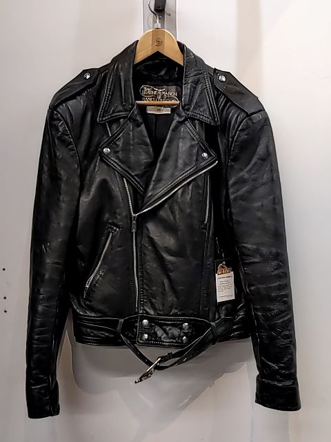 LEATHER RANCH Biker Classic Leather JACKET, LRG