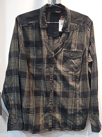 HARLEY DAVIDSON Longsleeve Button Up Textile SHIRT, 2XL