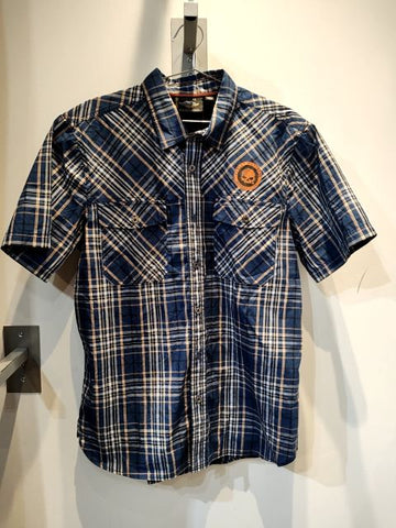 HARLEY DAVIDSON Short Sleeve Button Up Textile SHIRT, LRG