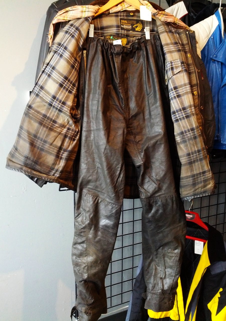 Belstaff Trailmaster Waxed Cotton jacket and pants, vintage riding gear