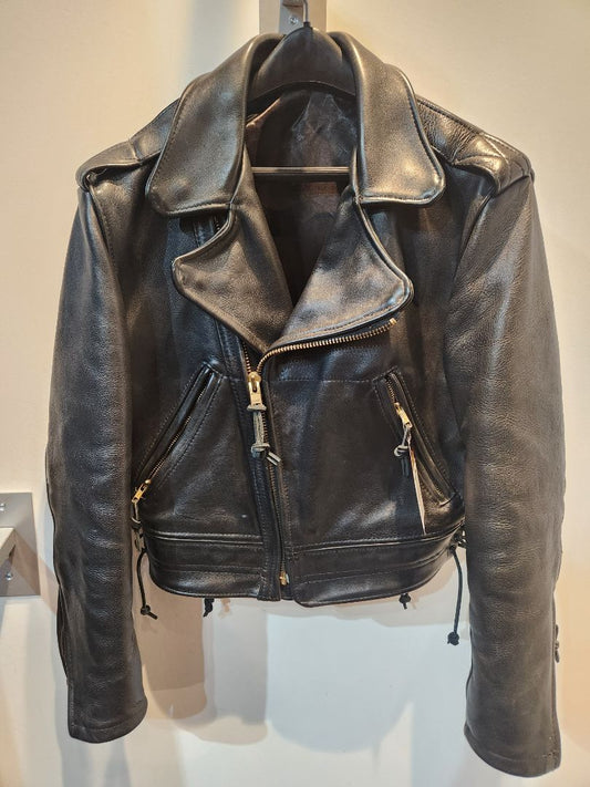 CUSTOM Biker Classic Leather JACKET, SM