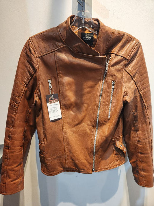 BARNEY'S ORIGINALS Fashion Moto Leather JACKET, MED