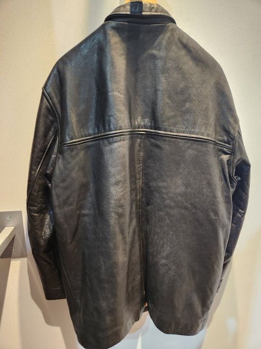 AMI LONDON Car Coat Leather COAT, LRG
