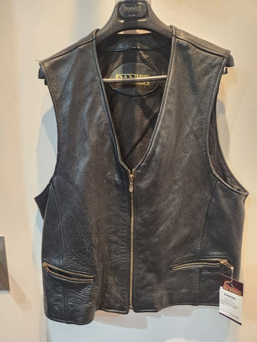 DANIER Zip Front Leather VEST, MED