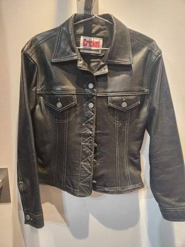 CRICKET Trucker Leather JACKET, MED
