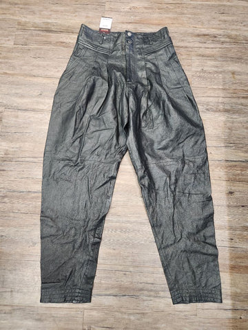 Z CAVARICCI Fashion Slacks Leather PANTS, 30