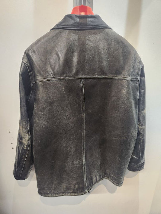 LONDON LEATHER COMPANY Car Coat Leather COAT, MED