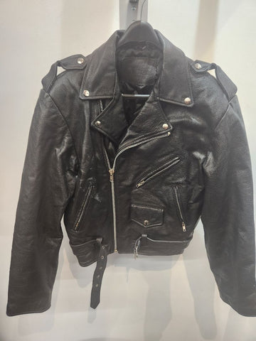 BOUTIQUE OF LEATHERS Biker Classic Leather JACKET, MED