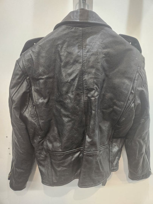 BOUTIQUE OF LEATHERS Biker Classic Leather JACKET, MED