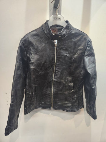 DIAMOND PLATE Cafe Racer Leather JACKET, SM