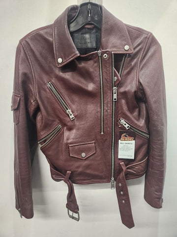 ALL SAINTS Harland Leather JACKET, SM