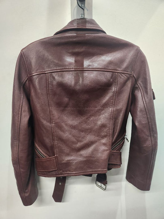 ALL SAINTS Harland Leather JACKET, SM