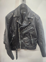 GINO LEATHERS Biker Classic Leather JACKET, 48