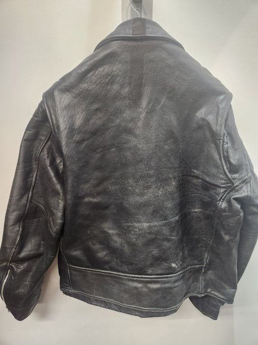GINO LEATHERS Biker Classic Leather JACKET, 48
