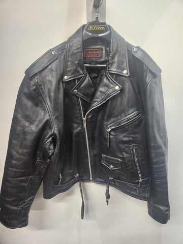 LEATHER WORLD Biker Classic Leather JACKET, XXL