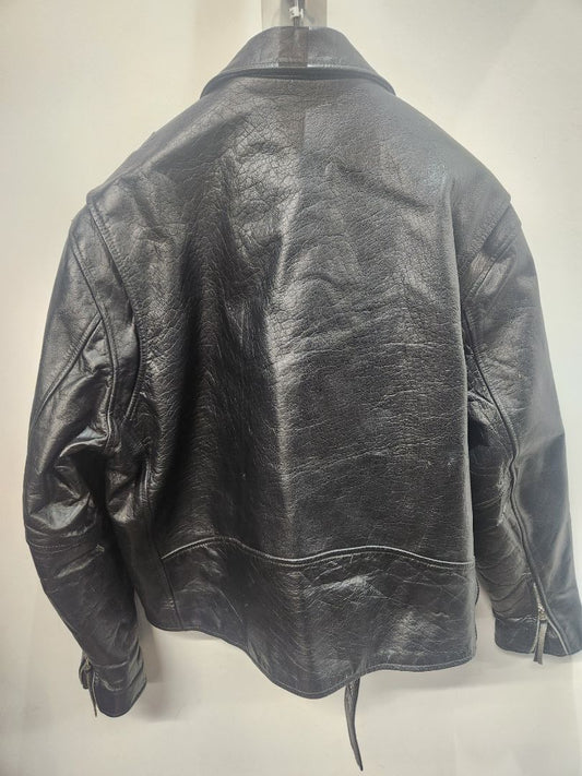 LEATHER WORLD Biker Classic Leather JACKET, XXL
