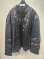 LEATHER RANCH Cafe Racer Leather JACKET, 4XL