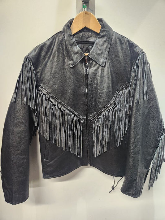 ALLSTATE Fringed Riding Leather JACKET, XXL