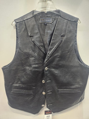 ROPER Western Leather VEST, LRG