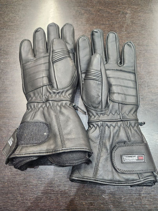 UNBRANDED Insulated Gauntlet Leather GLOVES, MED