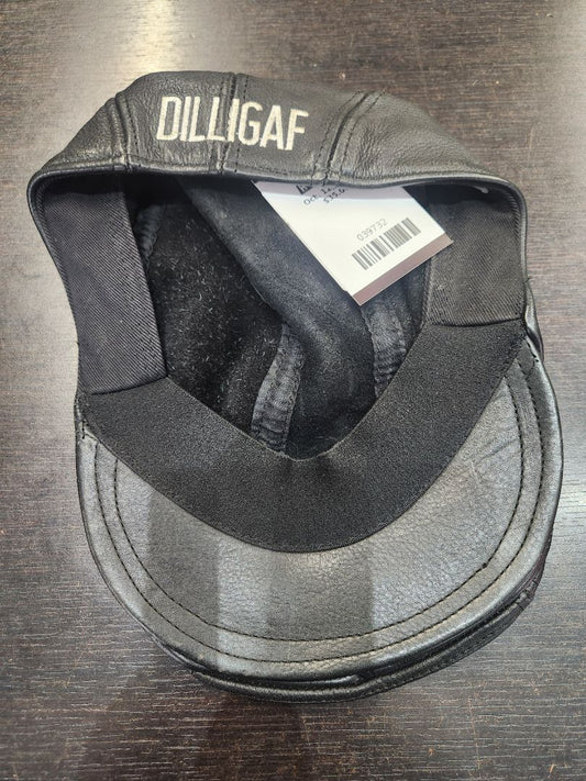 DILLIGAF Flat Cap Leather HAT, SM