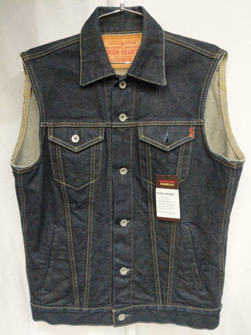IRON HEART Trucker Denim VEST, SM