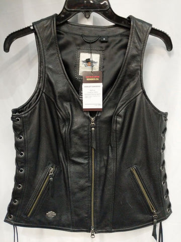 HARLEY DAVIDSON Riding Leather VEST, MED