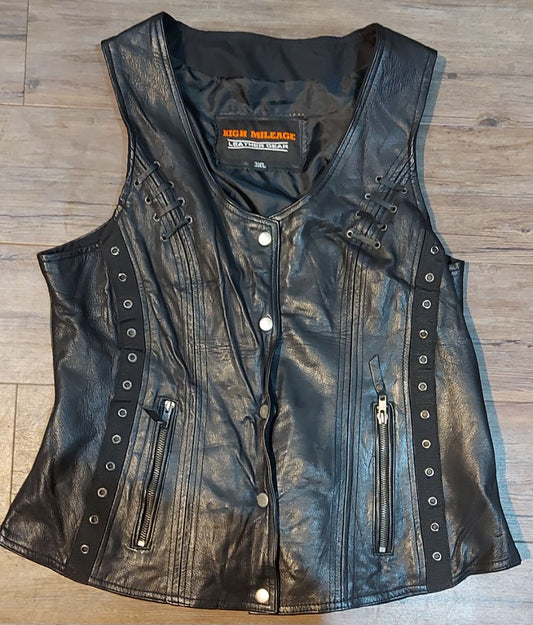 HIGH MILEAGE Tank Top Leather VEST, 3XL