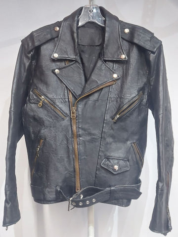 UNBRANDED Biker Classic Leather JACKET, MED