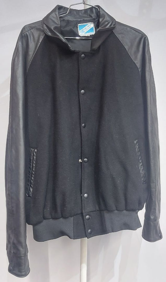CHEVRON Varsity Mixed Material JACKET, XL