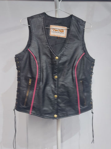 OPEN ROAD Gambler Leather VEST, MED