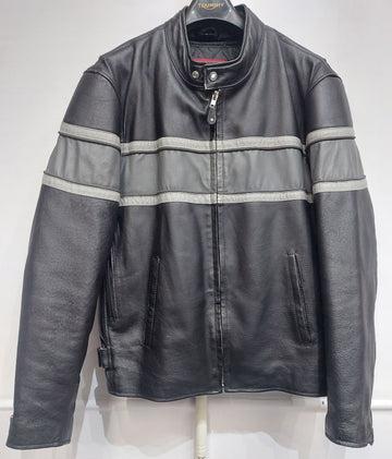 LEATHER KING Cafe Racer Leather JACKET, LRG