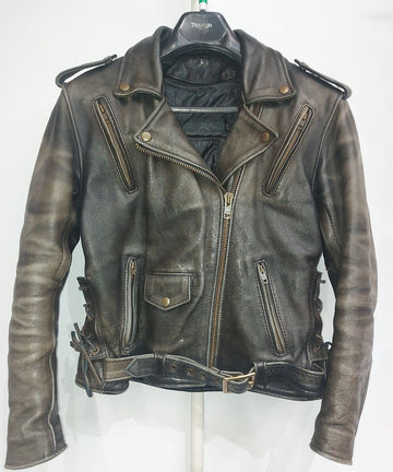 FOX CREEK Biker Classic Leather JACKET, LRG
