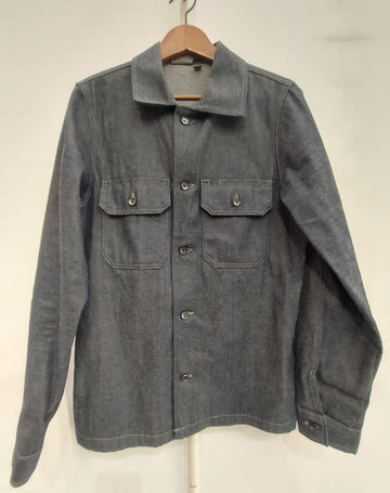 NAKED & FAMOUS Button Up Work Denim SHIRT, SM