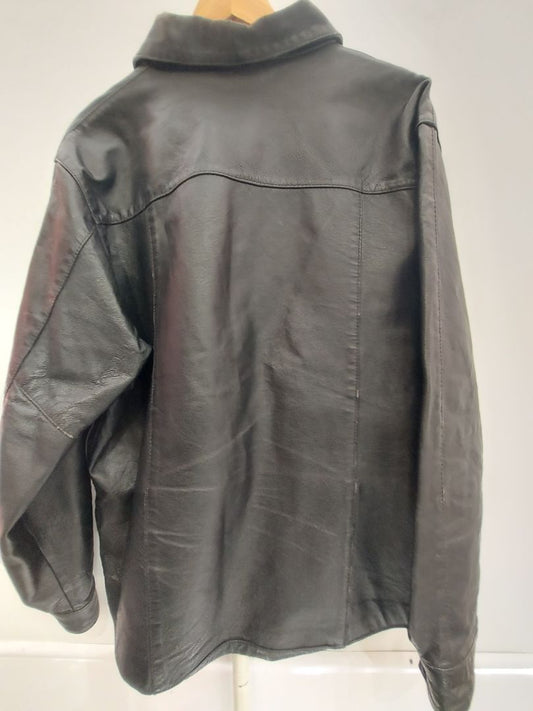 BIKERS DREAM APPAREL Vintage Moto Pullover Leather SHIRT, XL