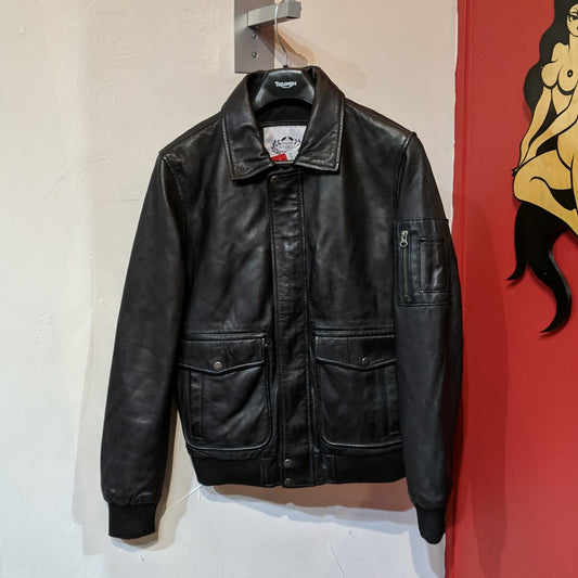 THREADS OF APOLLO Bomber Leather JACKET, SM