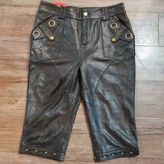 unbranded-knee-length-leather-short-med-w-30-2655