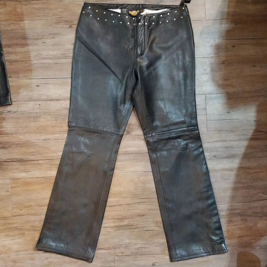 harley-davidson-studded-lambskin-leather-pants-lrg-w-32-12-4e23