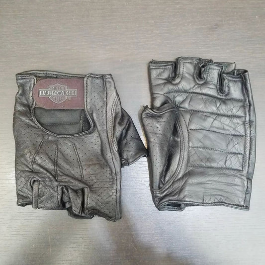 HARLEY DAVIDSON Fingerless Perf Lthr GLOVES, XL m