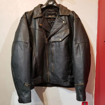 VANCE Biker classic Leather JACKET, 2XL