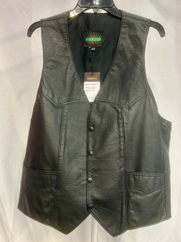PEERLESS GARMENTS Western Riding Leather VEST, MED