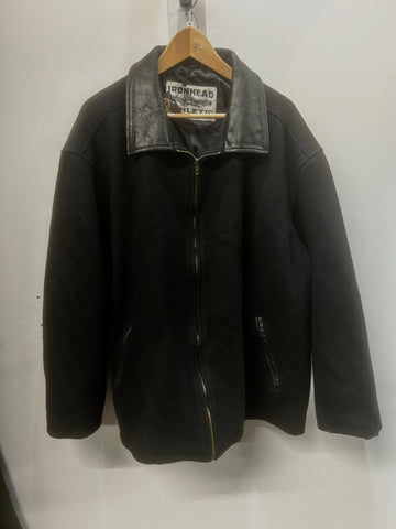 IRONHEAD ATHLETIC Vintage Bomber Fashion Mixed Material 674d5f30-ff5a-4bfe-bf66-ec3276c06a6f, XXL