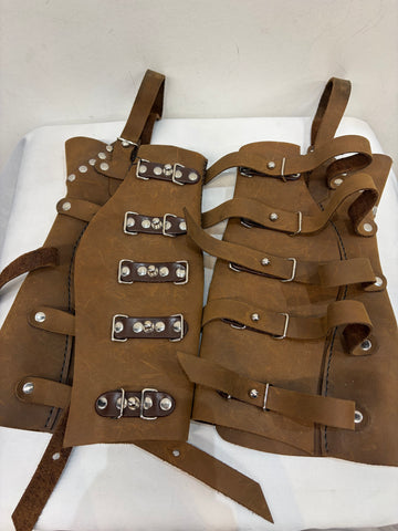 UNBRANDED Half Chap / Boot Spats Leather CLOTHING ACCESSORY