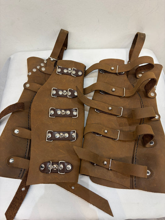 UNBRANDED Half Chap / Boot Spats Leather CLOTHING ACCESSORY