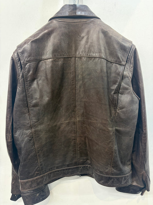 BANANA REPUBLIC Trucker Leather JACKET, LRG
