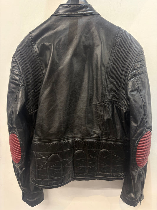 CORDOVAN Euro Biker Leather JACKET, MED