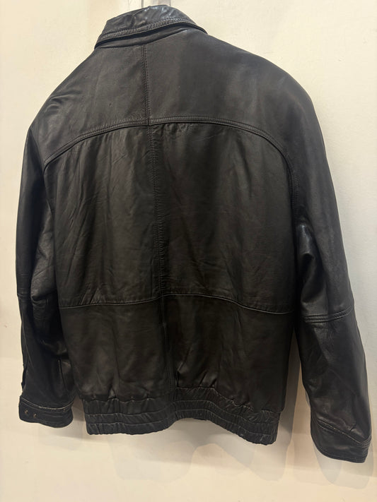 BIG REX Bomber Leather JACKET MED