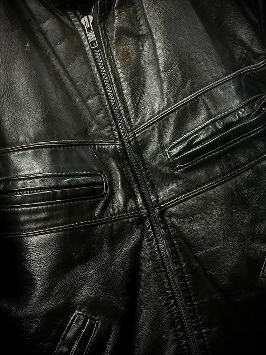 BRISTOL Vintage Cafe Racer Leather JACKET, MED