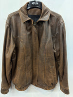 UNBRANDED Bomber Leather JACKET, XL