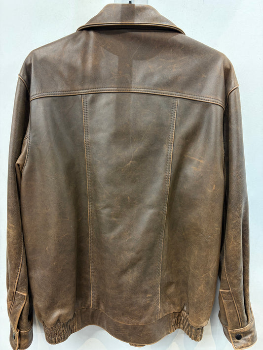 UNBRANDED Bomber Leather JACKET, XL